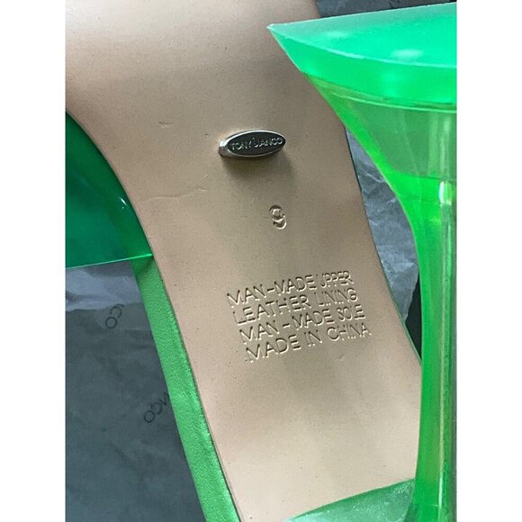 Tony Bianco Serri Sandal in Vinylite & Lime Nappa 9 New Womens High Heels - Picture 10 of 16